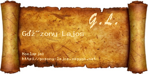 Gózony Lajos névjegykártya